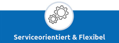 Infografik Serviceorientiert & Flexibel