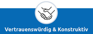 Infografik Vertrauensw&uuml;rdig und Konstruktiv